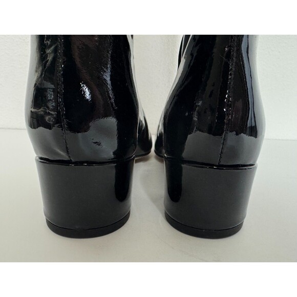 J.Crew Size 8M Italian Leather Knee High Boots Black Patent Leather Glossy NWB - Picture 7 of 13